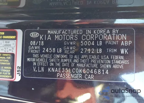 2019 Kia Stinger Gt from USA, damaged, VIN KNAE35LC0K6046814